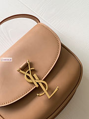 YSL Kaia Small Beige Leather Bag 18x15.5x5.5cm - 6