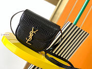 YSL Kaia Small Crocodile Black Bag 18x15.5x5.5cm - 1