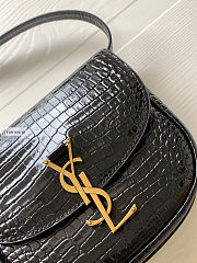 YSL Kaia Small Crocodile Black Bag 18x15.5x5.5cm - 4