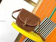 YSL Kaia Small Brown Leather Bag 18x15.5x5.5cm - 1