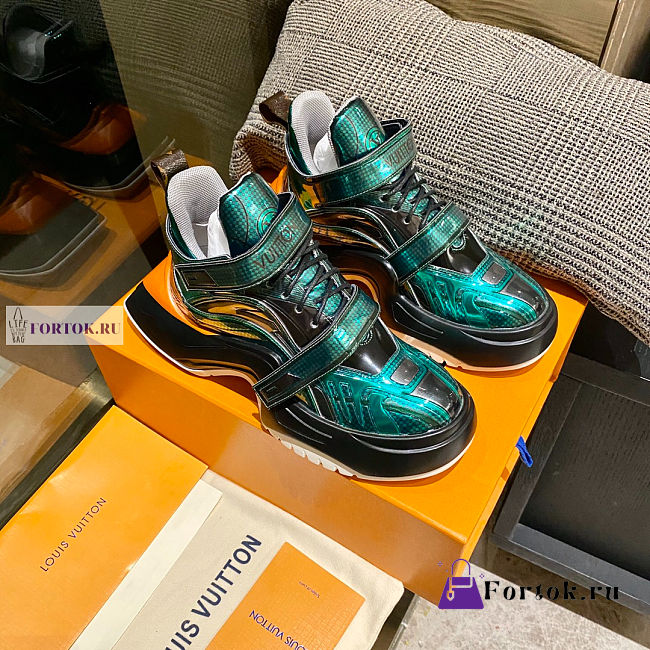 Louis Vuitton Archlight Shiny Green Sneakers - 1