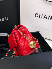 Chanel AS1786 Flap Bag Lambskin Red 17cm - 5