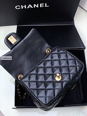 Chanel AS1786 Flap Bag Lambskin Black 17cm - 3