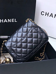 Chanel AS1786 Flap Bag Lambskin Black 17cm - 5