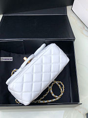Chanel AS1786 Flap Bag Lambskin White 17cm - 6