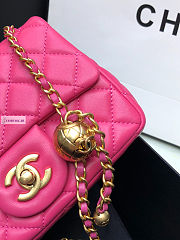 Chanel AS1786 Flap Bag Lambskin Pink 17cm - 2