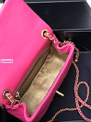 Chanel AS1786 Flap Bag Lambskin Pink 17cm - 3