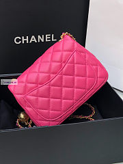 Chanel AS1786 Flap Bag Lambskin Pink 17cm - 4