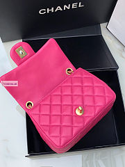 Chanel AS1786 Flap Bag Lambskin Pink 17cm - 5