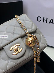 Chanel AS1786 Flap Bag Lambskin Grey 17cm - 2