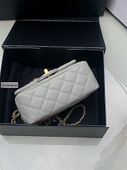 Chanel AS1786 Flap Bag Lambskin Grey 17cm - 3