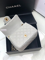 Chanel AS1786 Flap Bag Lambskin Grey 17cm - 6