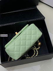 Chanel AS1786 Flap Bag Lambskin Green 17cm - 2