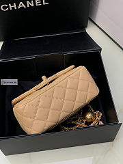 Chanel AS1786 Flap Bag Lambskin Beige 17cm - 4