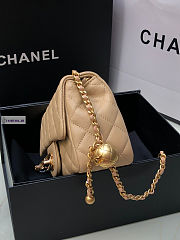 Chanel AS1786 Flap Bag Lambskin Beige 17cm - 5