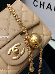 Chanel AS1786 Flap Bag Lambskin Beige 17cm - 6
