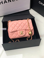 Chanel AS1786 Flap Bag Lambskin Carrot Color 17cm - 1