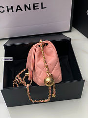 Chanel AS1786 Flap Bag Lambskin Carrot Color 17cm - 2