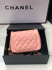 Chanel AS1786 Flap Bag Lambskin Carrot Color 17cm - 4