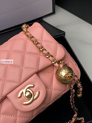 Chanel AS1786 Flap Bag Lambskin Carrot Color 17cm - 5