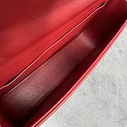 Celine Chain Shoulder Bag In Leather Dark Red 197992 20.5x10.5x4cm - 5