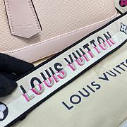 Louis Vuitton Alma BB Ebene Canvas Bag Pink Strap 23.5x17.5x11.5cm - 6