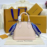 Louis Vuitton Alma BB Ebene Canvas Bag Blue Strap 23.5x17.5x11.5cm - 2