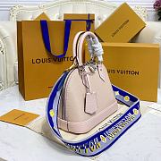Louis Vuitton Alma BB Ebene Canvas Bag Blue Strap 23.5x17.5x11.5cm - 3