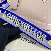 Louis Vuitton Alma BB Ebene Canvas Bag Blue Strap 23.5x17.5x11.5cm - 5