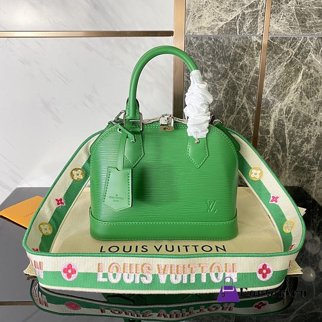 Louis Vuitton Alma BB Ebene Canvas Green Bag 23.5x17.5x11.5cm - 1