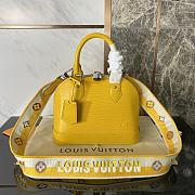 Louis Vuitton Alma BB Ebene Canvas Yellow Bag 23.5x17.5x11.5cm - 1