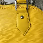 Louis Vuitton Alma BB Ebene Canvas Yellow Bag 23.5x17.5x11.5cm - 5