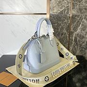 Louis Vuitton Alma BB Ebene Canvas Light Blue Bag 23.5x17.5x11.5cm - 3