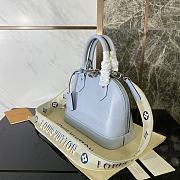 Louis Vuitton Alma BB Ebene Canvas Light Blue Bag 23.5x17.5x11.5cm - 4
