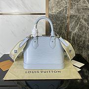 Louis Vuitton Alma BB Ebene Canvas Light Blue Bag 23.5x17.5x11.5cm - 5