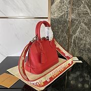 Louis Vuitton Alma BB Ebene Canvas Red Bag 23.5x17.5x11.5cm - 4