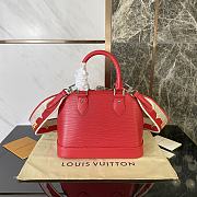 Louis Vuitton Alma BB Ebene Canvas Red Bag 23.5x17.5x11.5cm - 2