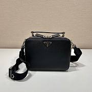 Prada Brique Black Saffiano Leather Bag 22x16x6cm - 1