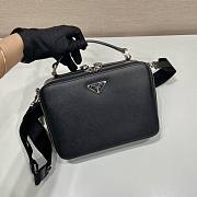 Prada Brique Black Saffiano Leather Bag 22x16x6cm - 6