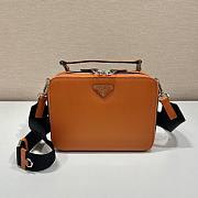 Prada Brique Orange Saffiano Leather Bag 22x16x6cm - 1