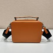 Prada Brique Orange Saffiano Leather Bag 22x16x6cm - 6