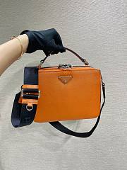 Prada Brique Orange Saffiano Leather Bag 22x16x6cm - 2