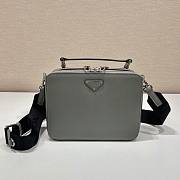 Prada Brique Grey Saffiano Leather Bag 22x16x6cm - 1