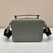 Prada Brique Grey Saffiano Leather Bag 22x16x6cm - 3