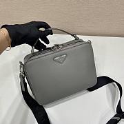 Prada Brique Grey Saffiano Leather Bag 22x16x6cm - 4