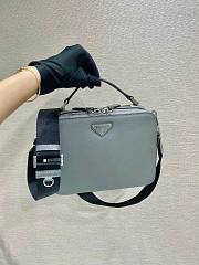 Prada Brique Grey Saffiano Leather Bag 22x16x6cm - 6