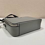Prada Brique Grey Saffiano Leather Bag 22x16x6cm - 5