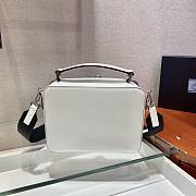 Prada Brique White Leather Bag 22x16x6cm - 3