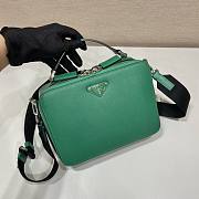 Prada Brique Green Saffiano Leather Bag 22x16x6cm - 5