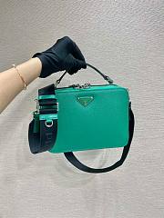 Prada Brique Green Saffiano Leather Bag 22x16x6cm - 6